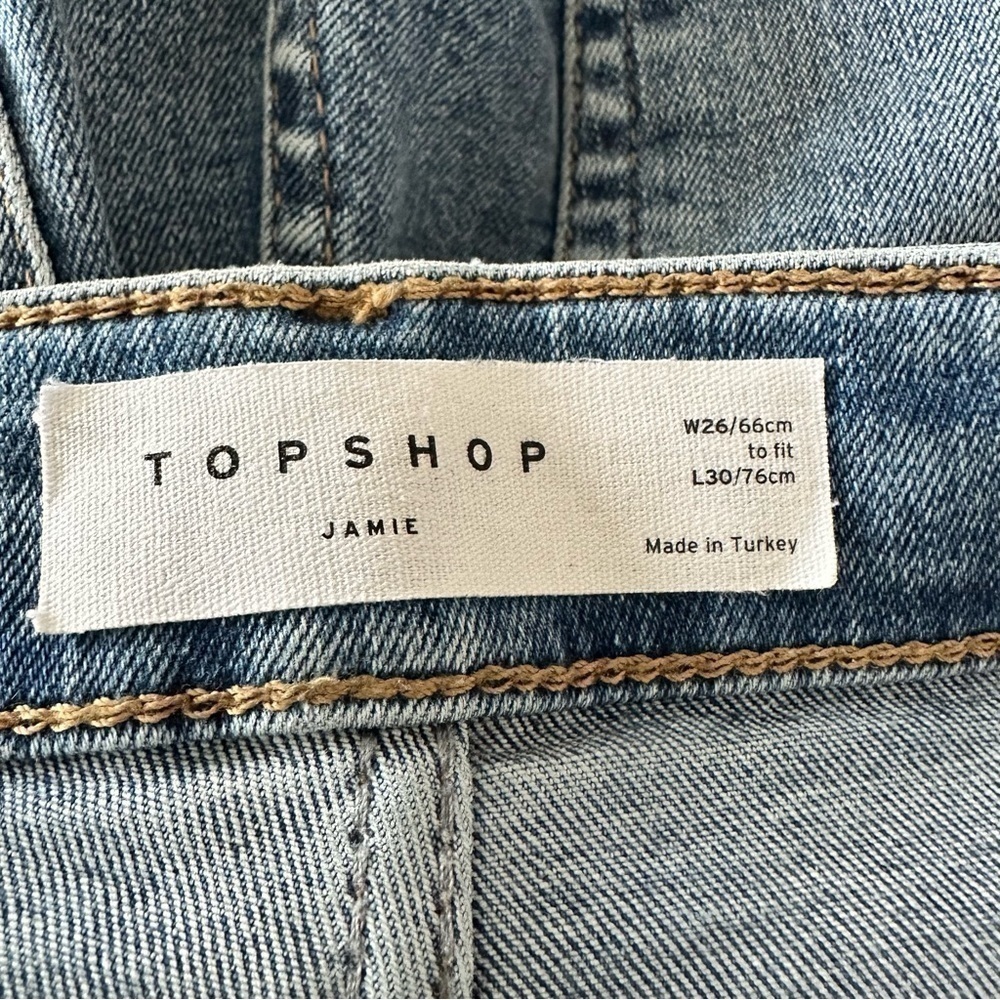 Topshop JAMIE JEANS IN MID BLUE - Picture 9 of 9
